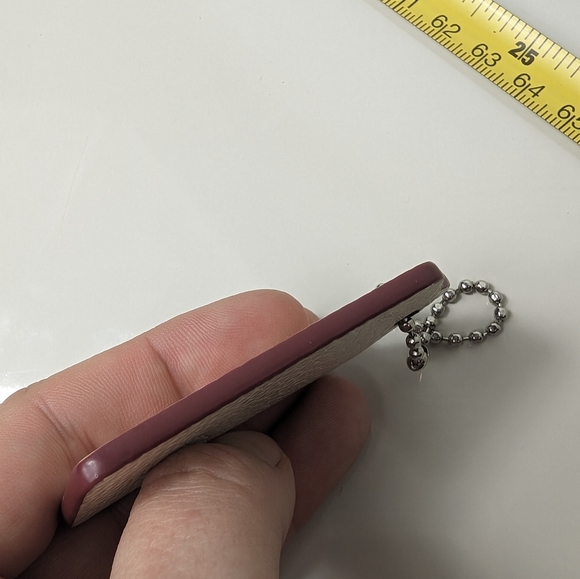 Coach hang tag white & red leather - Picture 5 of 5